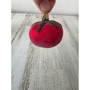 Vintage Christborn tomato vegetable glass ornament kitchen tree